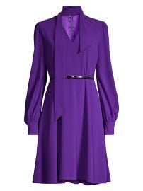 Elie Tahari - Eleanora Tieneck Long-Sleeve Belted Shirtdress at Saks Fifth Avenue